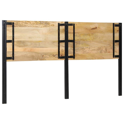 Testiera 180 cm in Legno Massello di Mango e Ferro - homemem39