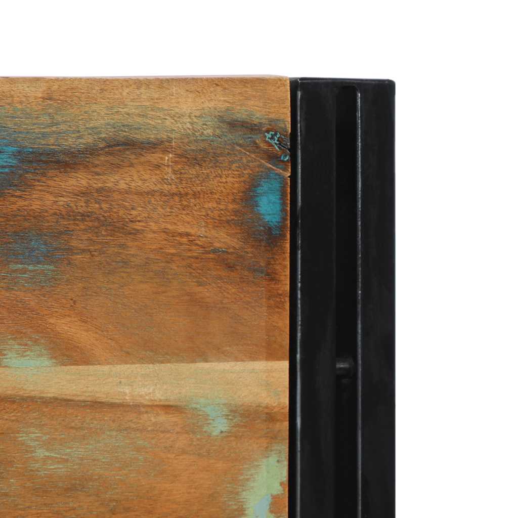 Testiera 180 cm in Legno Massello di Recupero e Ferro - homemem39