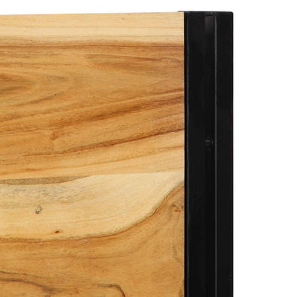 Testiera 180 cm in Legno Massello di Acacia e Ferro - homemem39