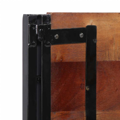 Testiera 200 cm in Legno Massello di Recupero e Ferro - homemem39