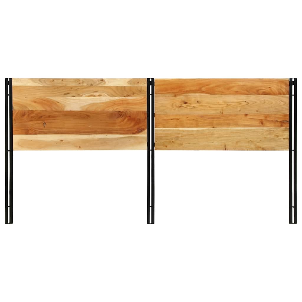 Testiera 200 cm in Legno Massello di Acacia e Ferro - homemem39