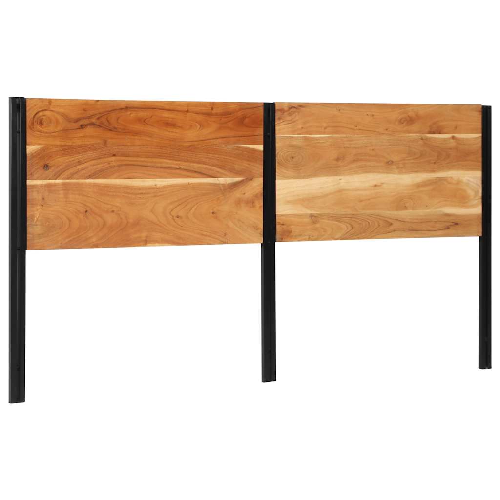 Testiera 200 cm in Legno Massello di Acacia e Ferro - homemem39