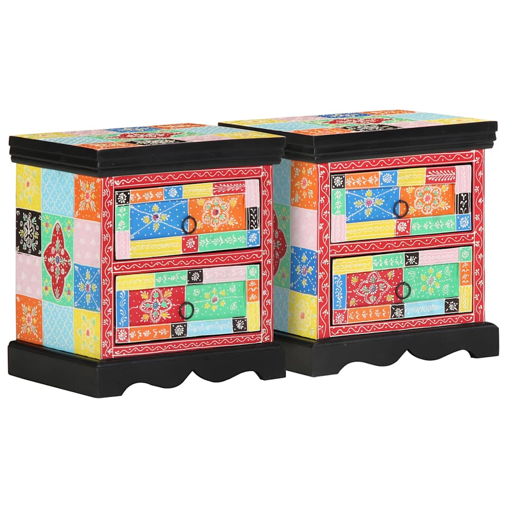 Armadio da Notte con cassetto 2 pcs Multicolore 40 x 35 x 45 cm