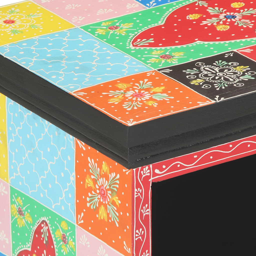 Mobile TV Multicolore 80 x 35 x 50 cm Legno massello di mango