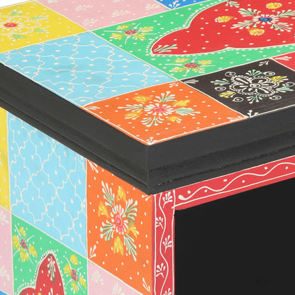 Mobile TV Multicolore 80 x 35 x 50 cm Legno massello di mango