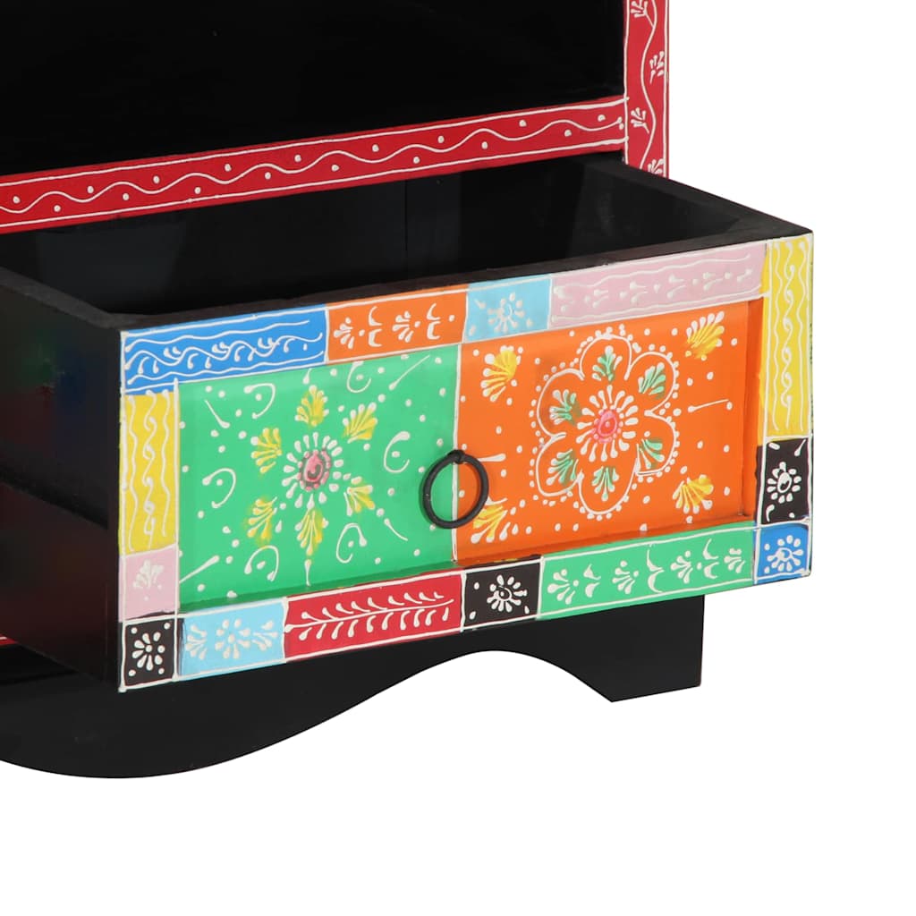 Mobile TV Multicolore 80 x 35 x 50 cm Legno massello di mango