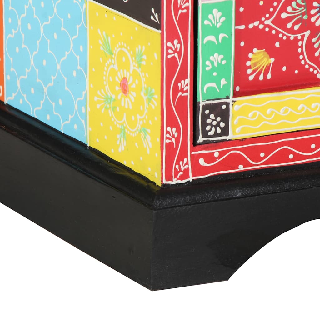 Mobile TV Multicolore 80 x 35 x 50 cm Legno massello di mango