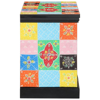 Mobile TV Multicolore 80 x 35 x 50 cm Legno massello di mango