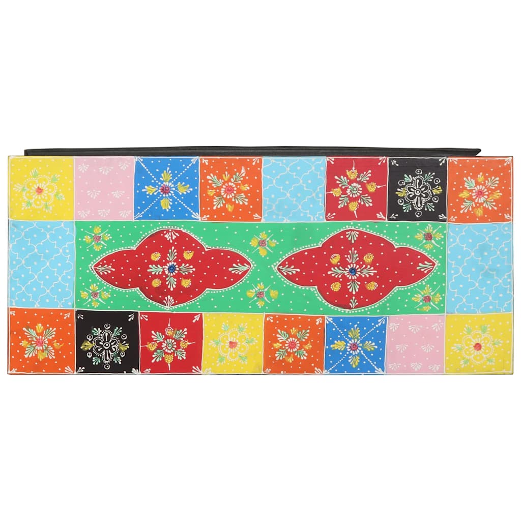 Mobile TV Multicolore 80 x 35 x 50 cm Legno massello di mango