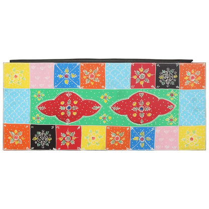 Mobile TV Multicolore 80 x 35 x 50 cm Legno massello di mango