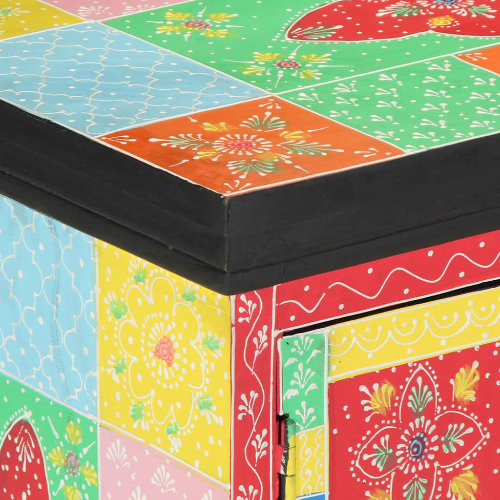 Mobile TV Multicolore 100 x 35 x 50 cm Legno massello di mango