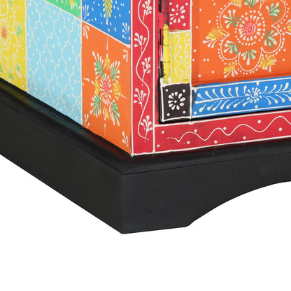 Mobile TV Multicolore 100 x 35 x 50 cm Legno massello di mango