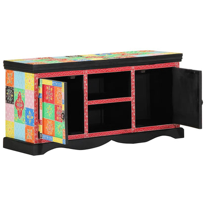 Mobile TV Multicolore 100 x 35 x 50 cm Legno massello di mango