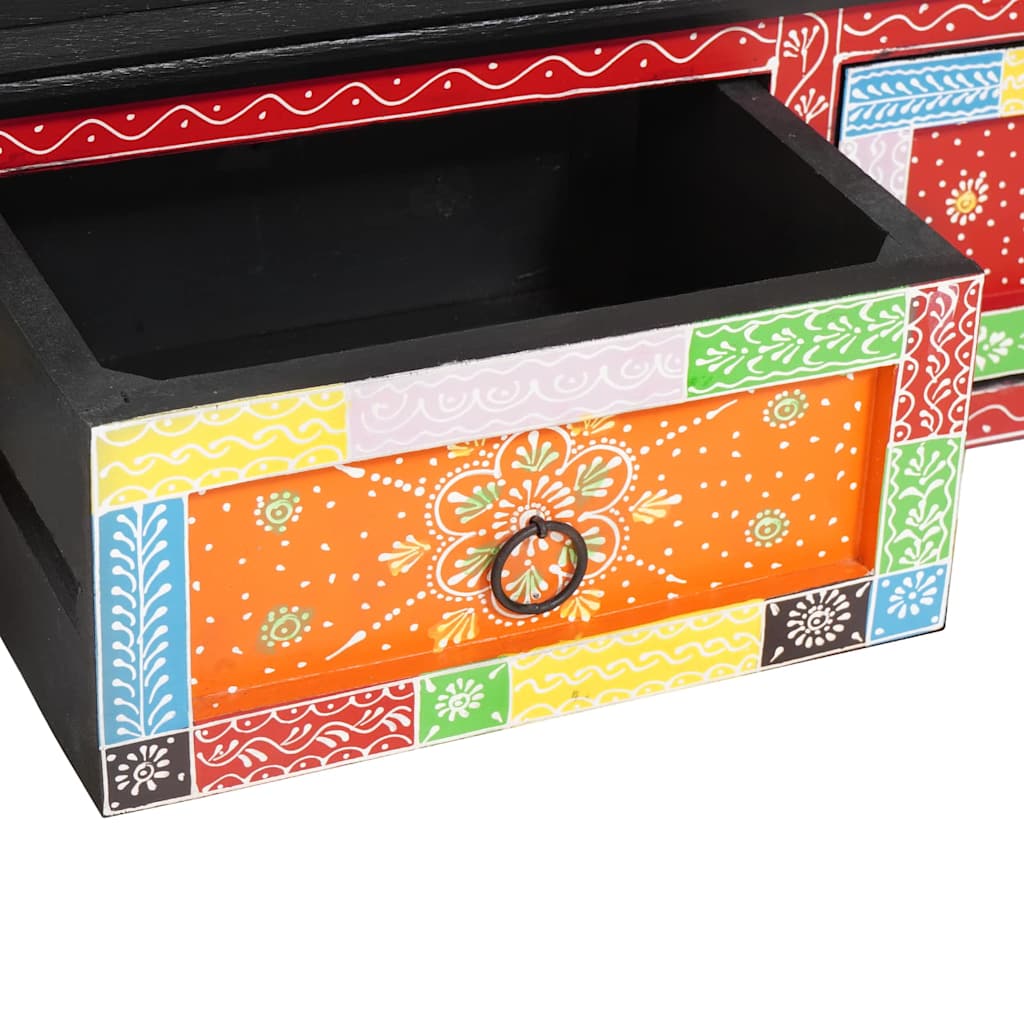 Armadio TV Multicolore 100 x 30 x 24 cm Legno massello di mango