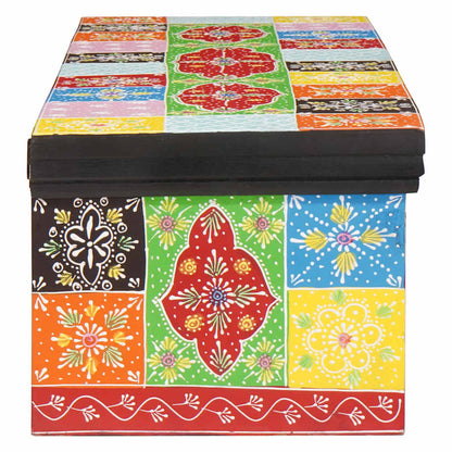 Armadio TV Multicolore 100 x 30 x 24 cm Legno massello di mango