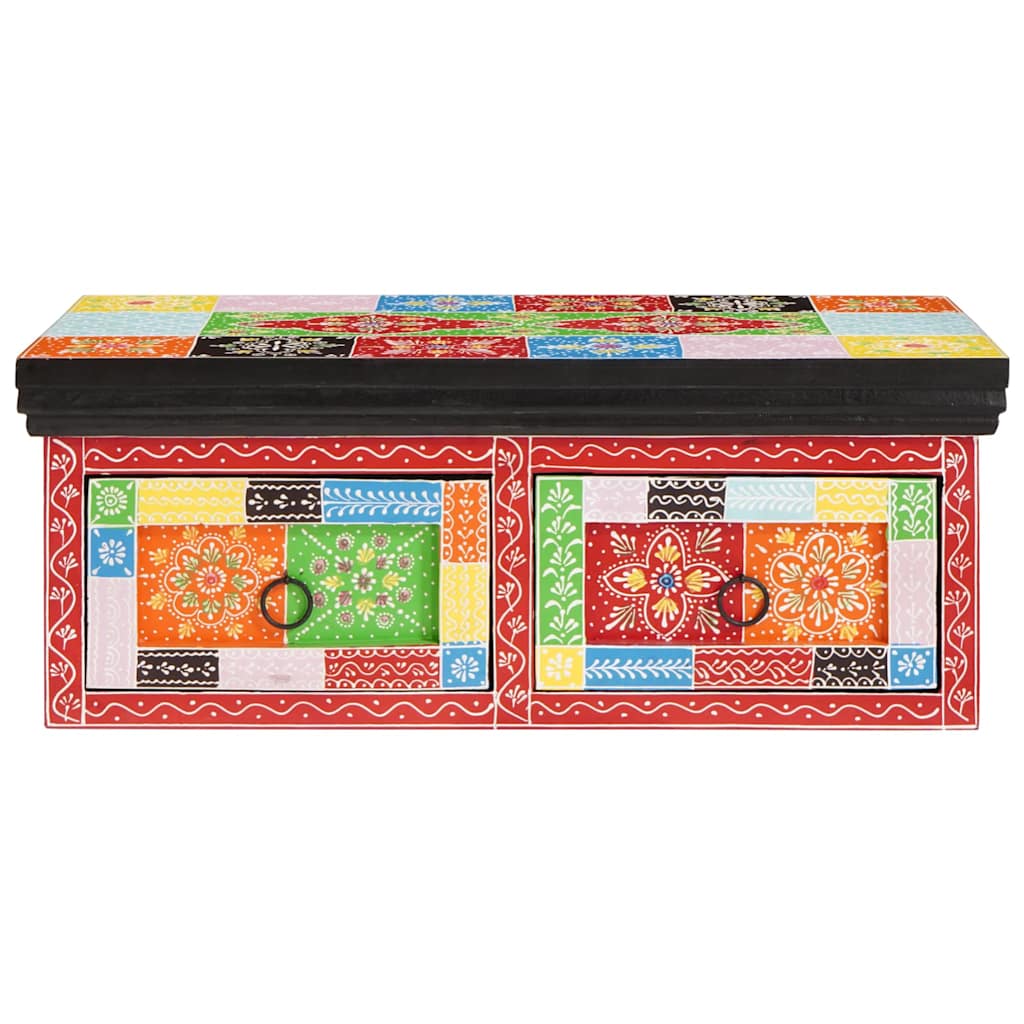 Armadio TV Multicolore 60 x 30 x 24 cm Legno massello di mango