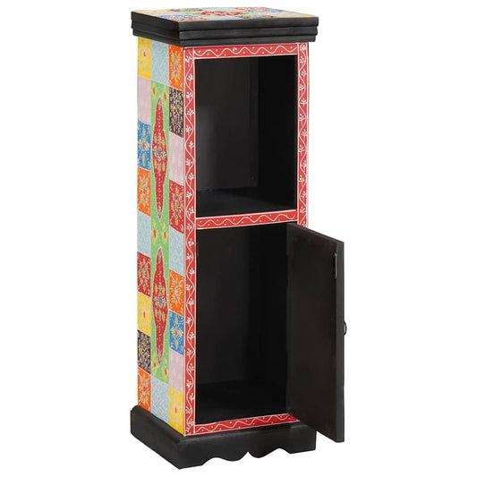 Comò Multicolore 30 x 30 x 90 cm Legno massello di mango