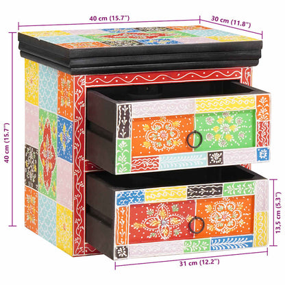 Armadio da Notte con cassetto Multicolore 40 x 30 x 40 cm