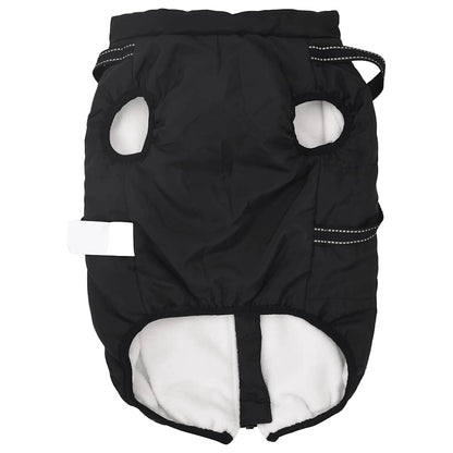 Cappotto Cani con Imbracatura Impermeabile Riflettente Nero L48 | homemem39