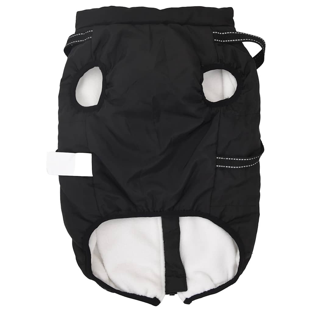 Cappotto Cani con Imbracatura Impermeabile Riflettente Nero L68 | homemem39