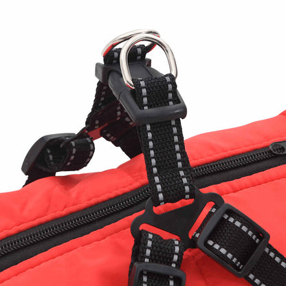 Cappotto Cani Imbracatura Impermeabile Riflettente Rosso L44 | homemem39
