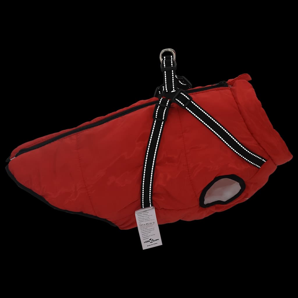 Cappotto Cani Imbracatura Impermeabile Riflettente Rosso L48 | homemem39