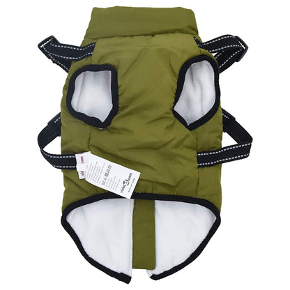 Cappotto Cani Imbracatura Impermeabile Riflettente Verde L28 | homemem39