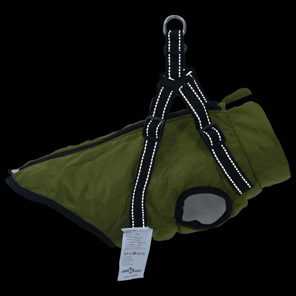 Cappotto Cani Imbracatura Impermeabile Riflettente Verde L28 | homemem39
