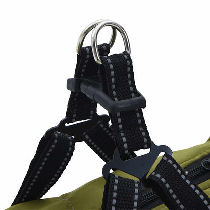 Cappotto Cani Imbracatura Impermeabile Riflettente Verde L32 | homemem39