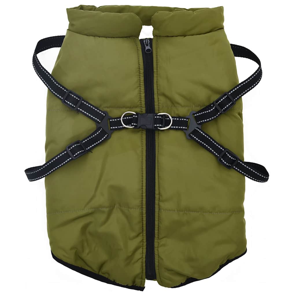 Cappotto Cani Imbracatura Impermeabile Riflettente Verde L44 | homemem39