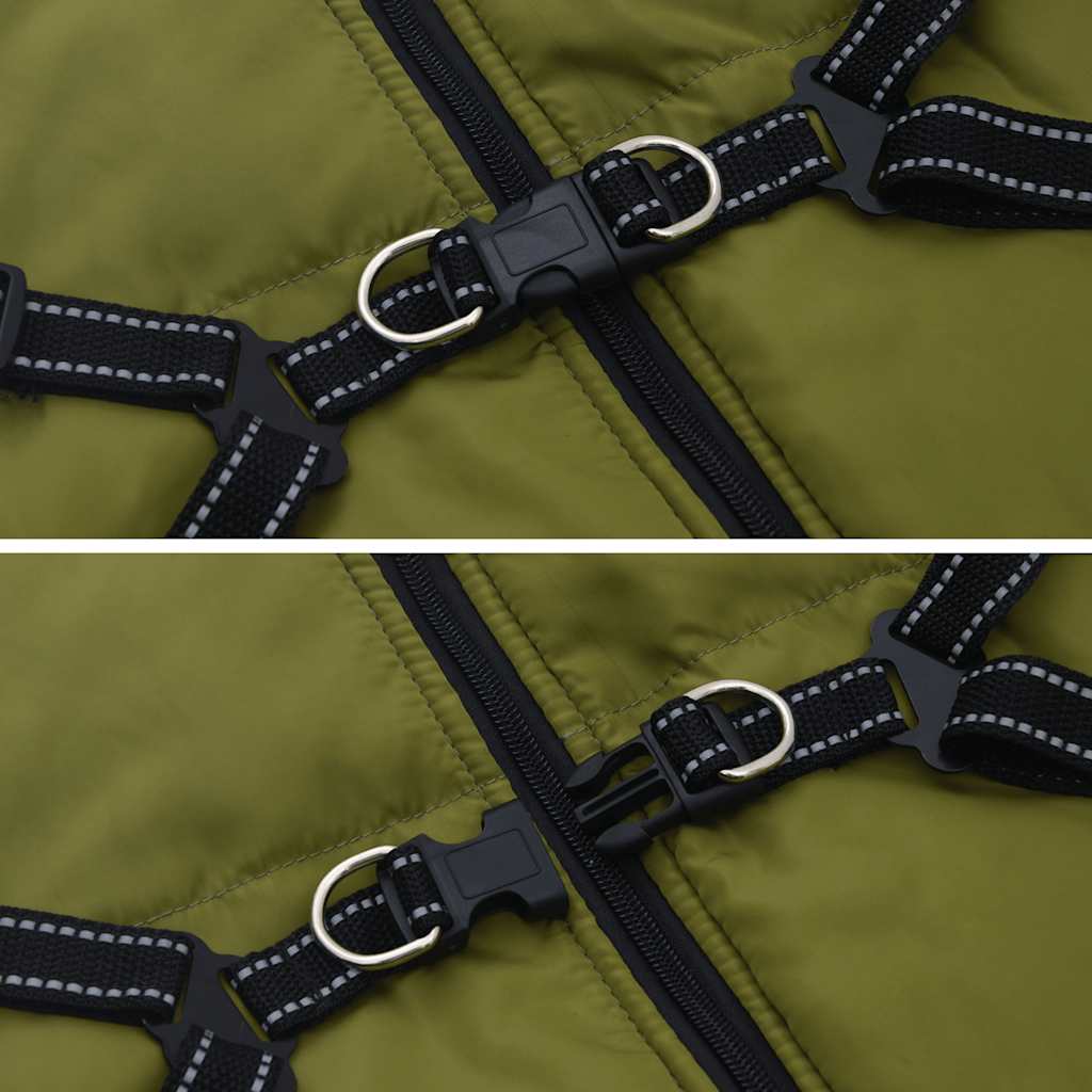 Cappotto Cani Imbracatura Impermeabile Riflettente Verde L44 | homemem39