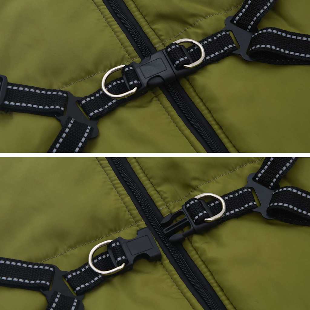 Cappotto Cani Imbracatura Impermeabile Riflettente Verde L68 | homemem39