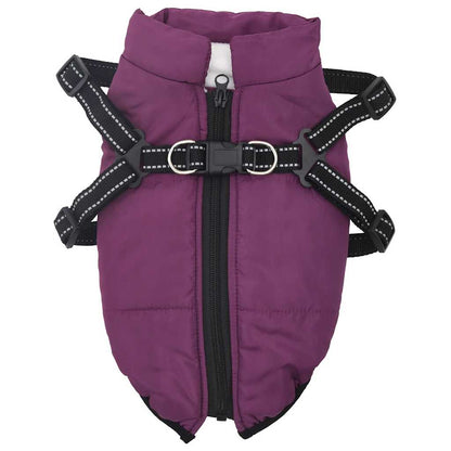 Cappotto Cani Imbracatura Impermeabile Riflettente Viola L24 | homemem39