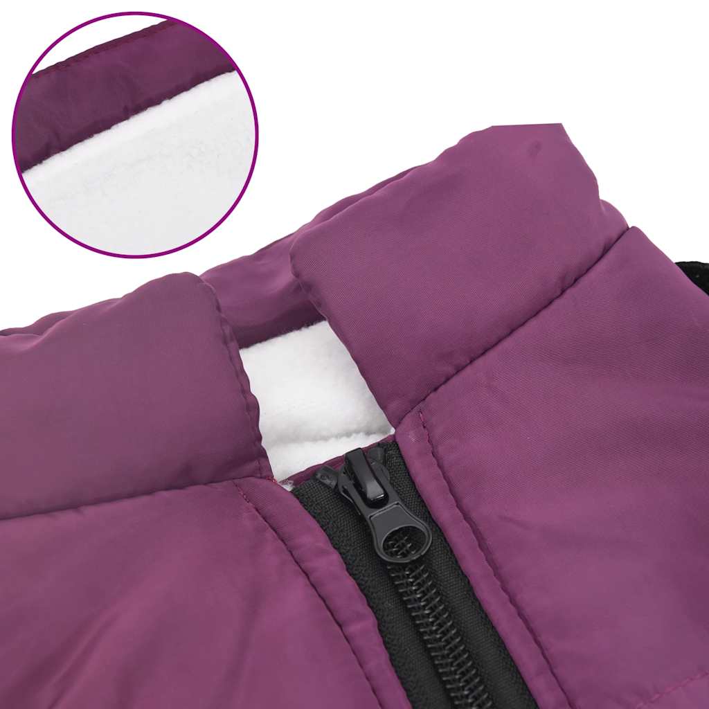 Cappotto Cani Imbracatura Impermeabile Riflettente Viola L28
