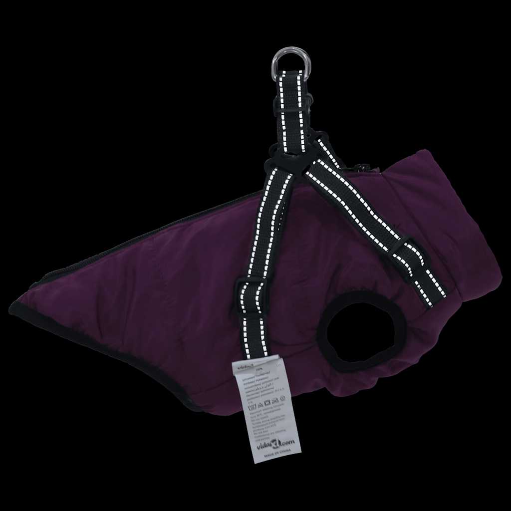 Cappotto Cani Imbracatura Impermeabile Riflettente Viola L36 | homemem39