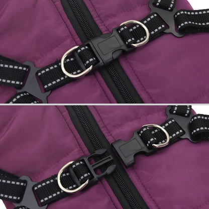 Cappotto Cani Imbracatura Impermeabile Riflettente Viola L40 | homemem39