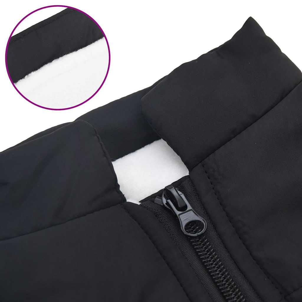Cappotto Cani con Imbracatura Impermeabile Riflettente Nero L24 | homemem39