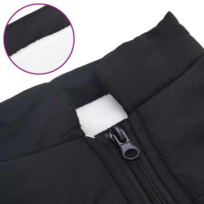 Cappotto Cani con Imbracatura Impermeabile Riflettente Nero L24 | homemem39