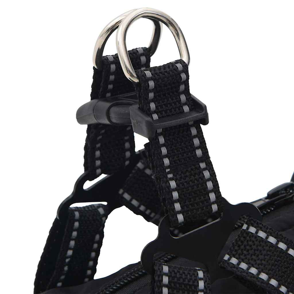 Cappotto Cani con Imbracatura Impermeabile Riflettente Nero L24 | homemem39