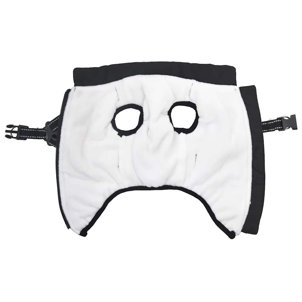 Cappotto Cani con Imbracatura Impermeabile Riflettente Nero L36