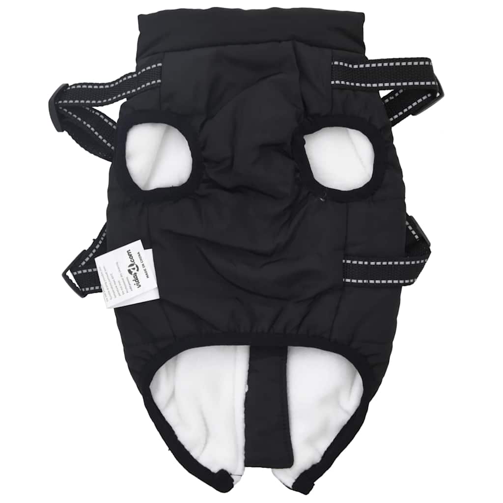 Cappotto Cani con Imbracatura Impermeabile Riflettente Nero L40 | homemem39