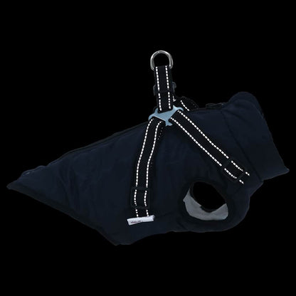 Cappotto Cani Imbracatura Impermeabile Riflettente Blu Navy L24 | homemem39