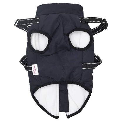 Cappotto Cani Imbracatura Impermeabile Riflettente Blu Navy L28 | homemem39