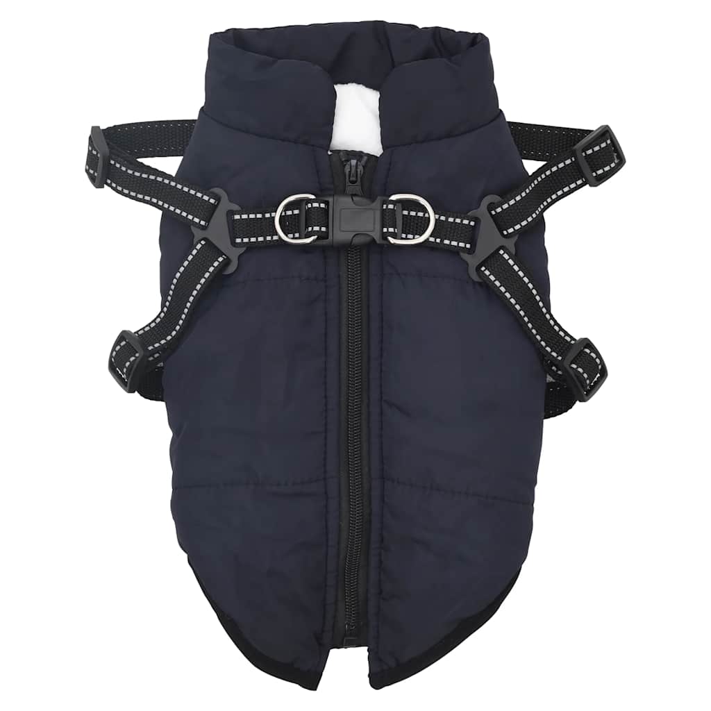 Cappotto Cani Imbracatura Impermeabile Riflettente Blu Navy L32 - homemem39