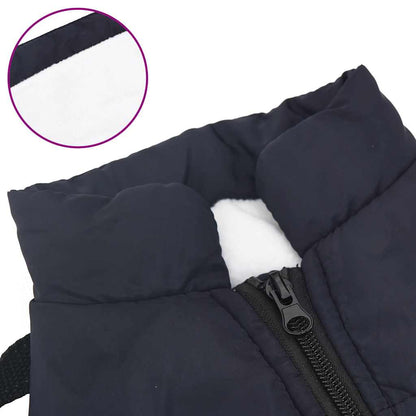 Cappotto Cani Imbracatura Impermeabile Riflettente Blu Navy L36