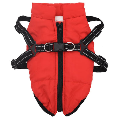 Cappotto Cani Imbracatura Impermeabile Riflettente Rosso L24 | homemem39