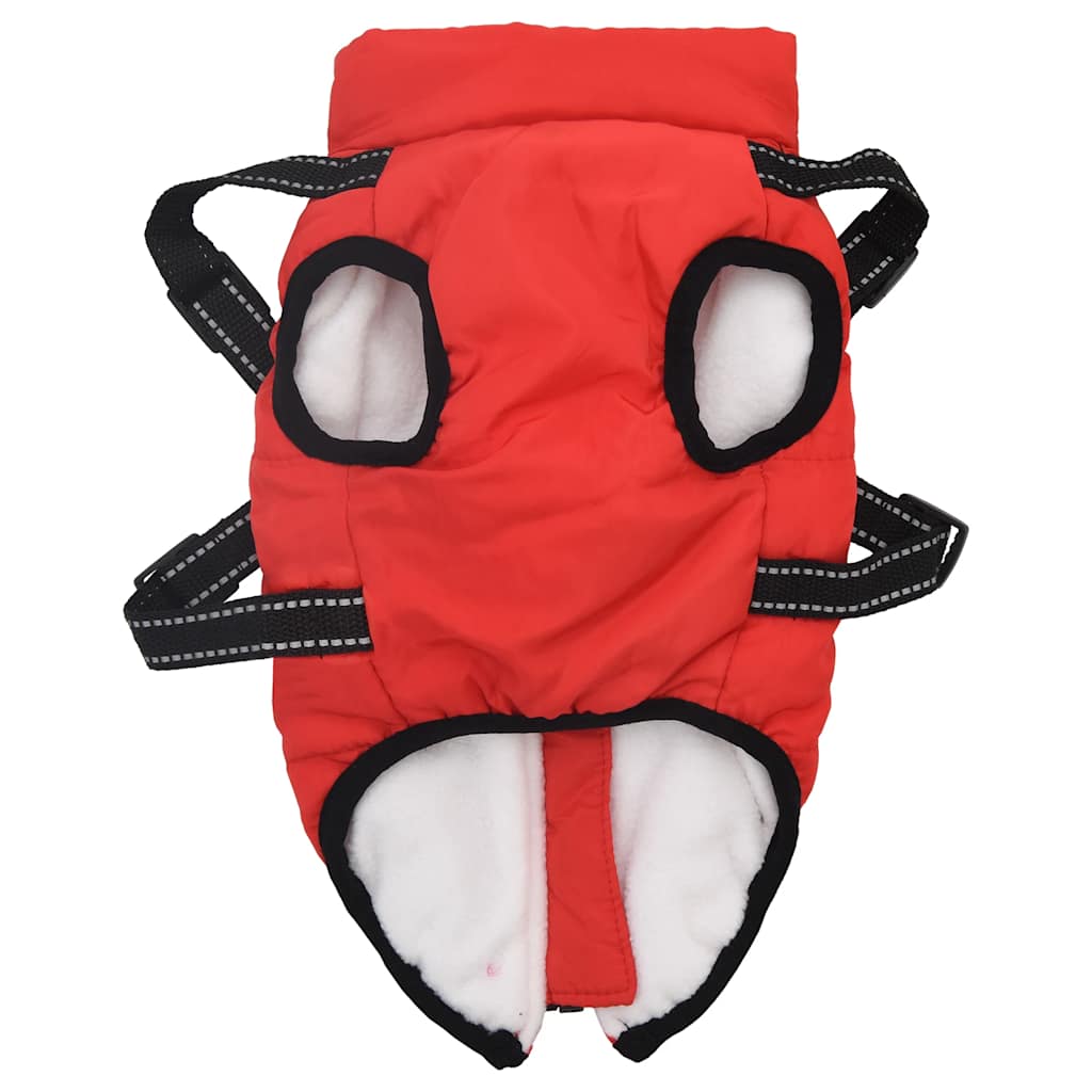 Cappotto Cani Imbracatura Impermeabile Riflettente Rosso L24 | homemem39