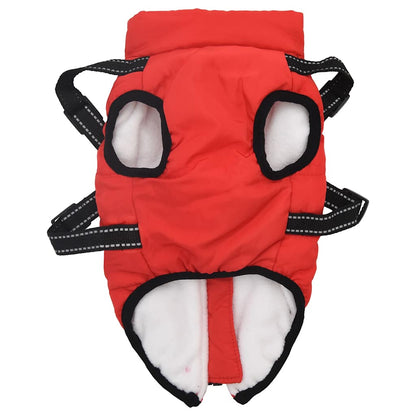 Cappotto Cani Imbracatura Impermeabile Riflettente Rosso L24 | homemem39