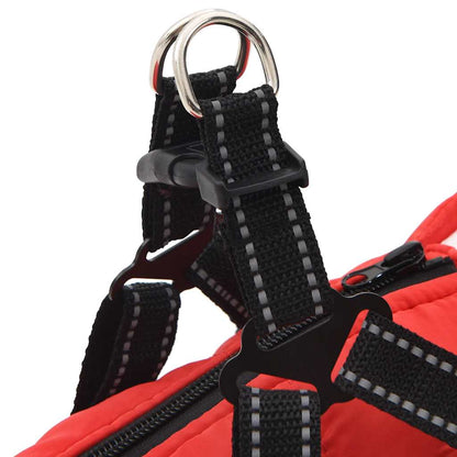 Cappotto Cani Imbracatura Impermeabile Riflettente Rosso L24 | homemem39