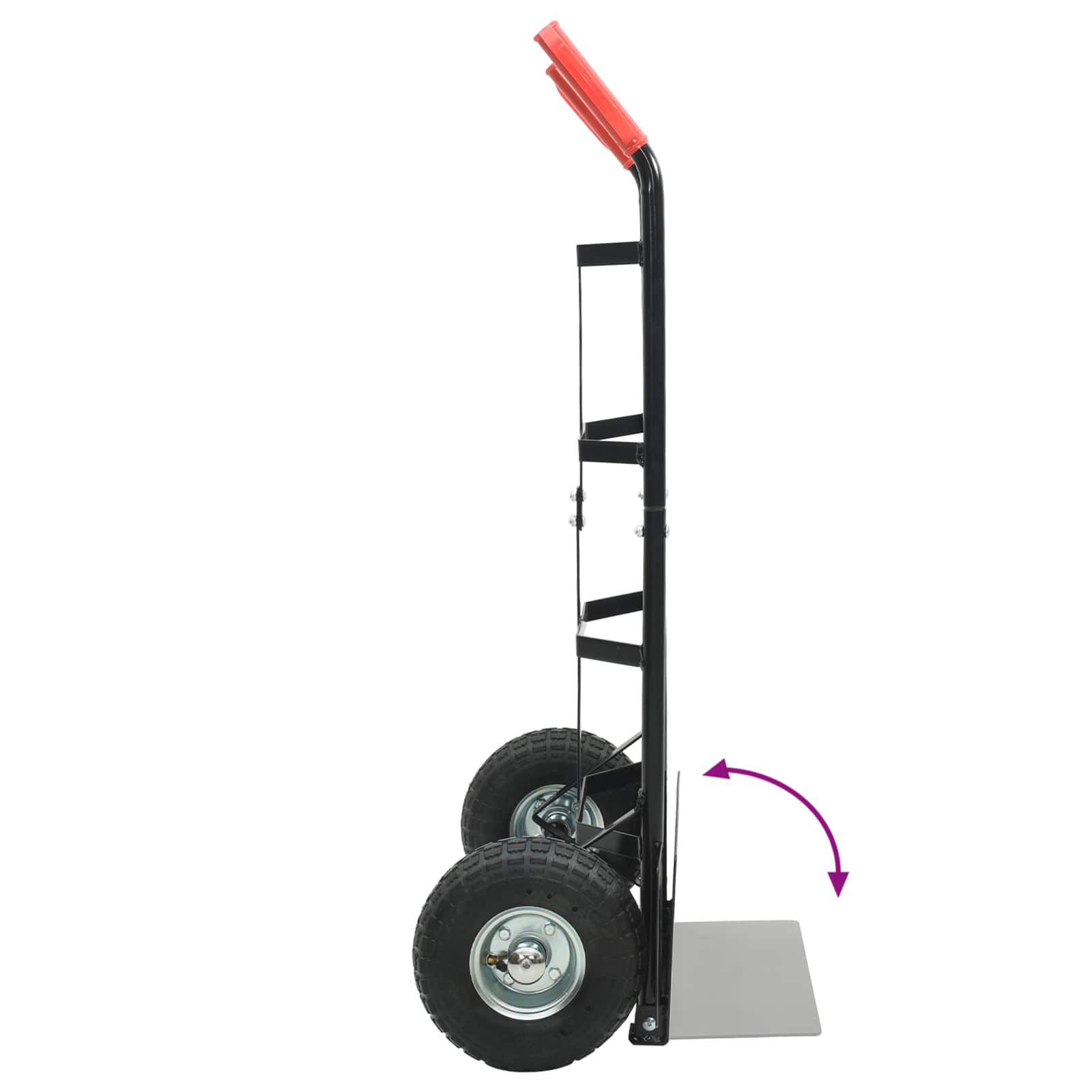 Carrello Pieghevole Estensibile Nero e Rosso 57 x 46 x 113 cm | homemem39